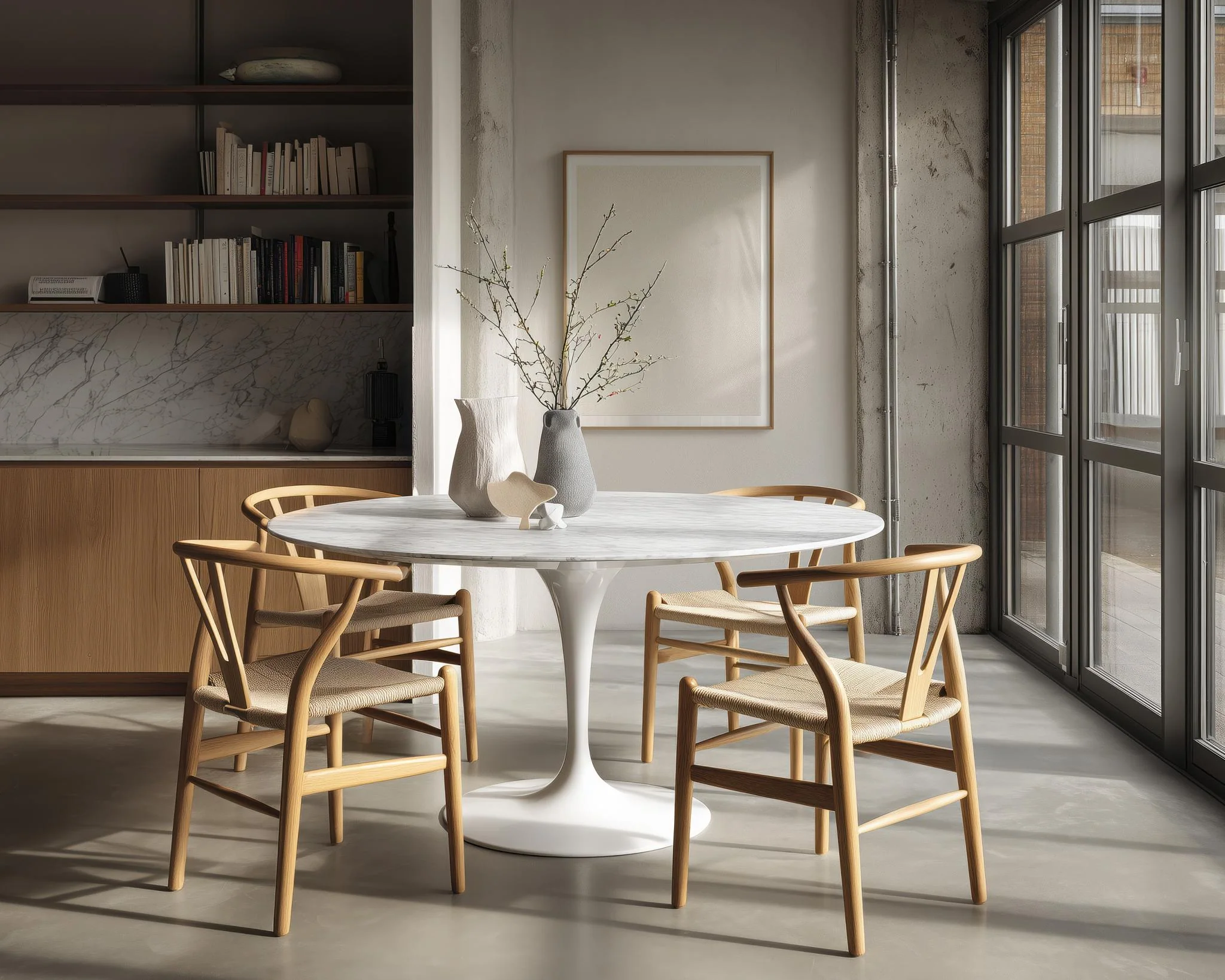 Tulip Table Round - Carrara - Image 4